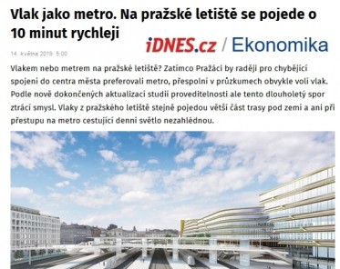 Vlak na letiště bude jako metro